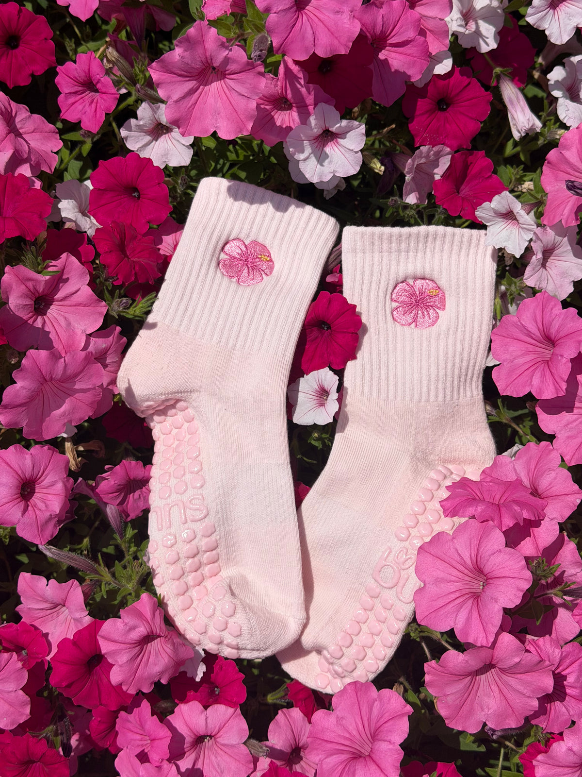 Hibiscus Flower Grip Socks