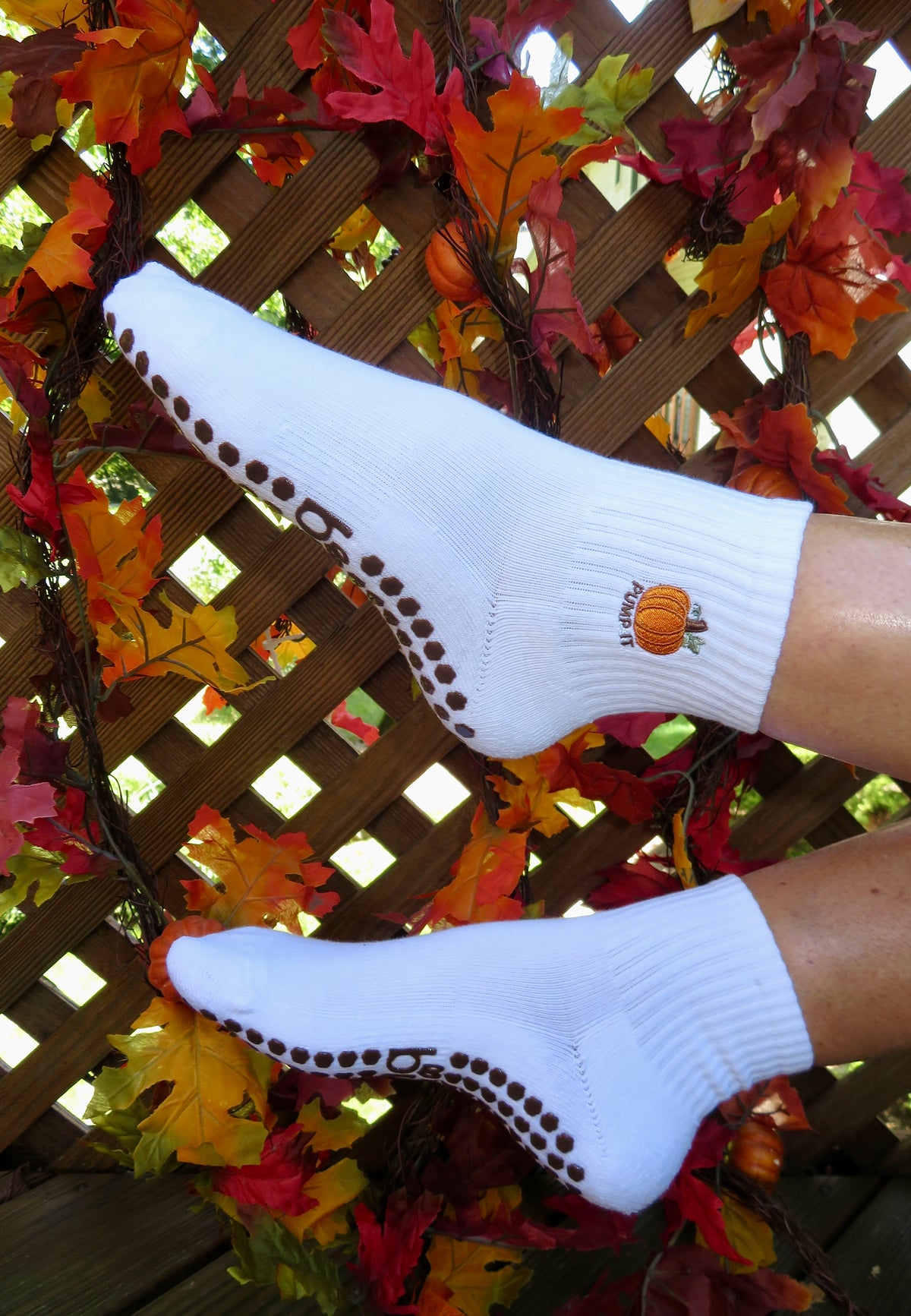 Pump It Pumpkin Grip Socks
