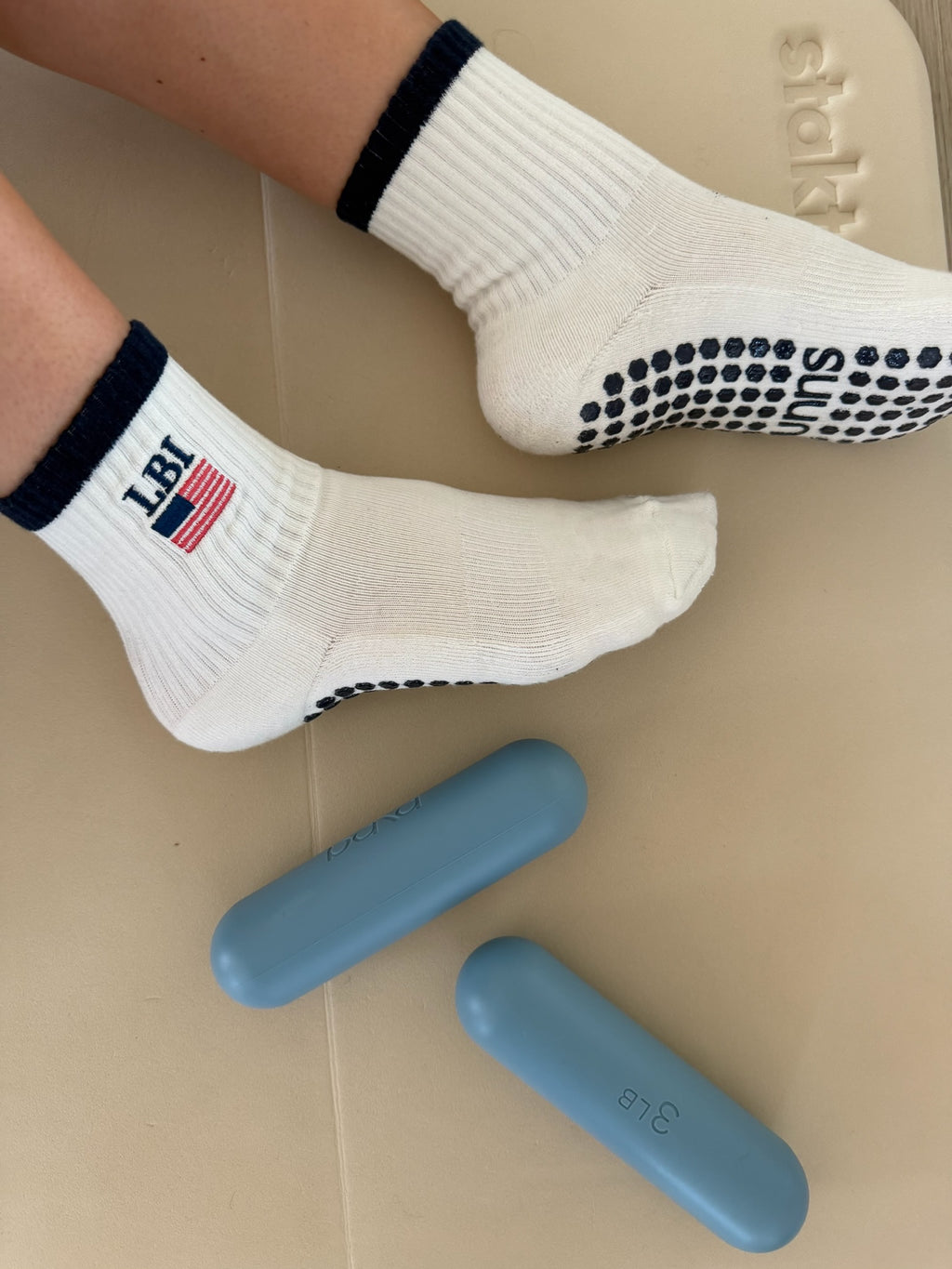 LBI American Flag Grip Socks