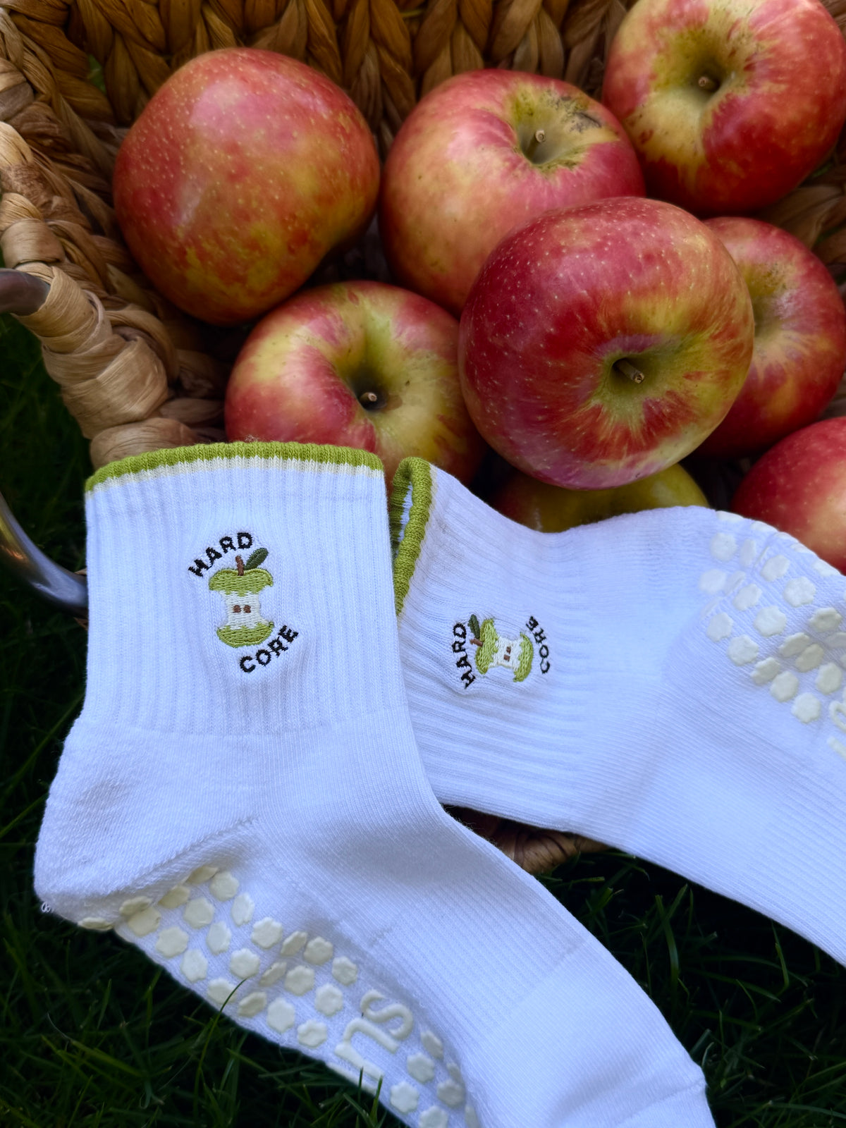 Hard Core Apple Grip Socks