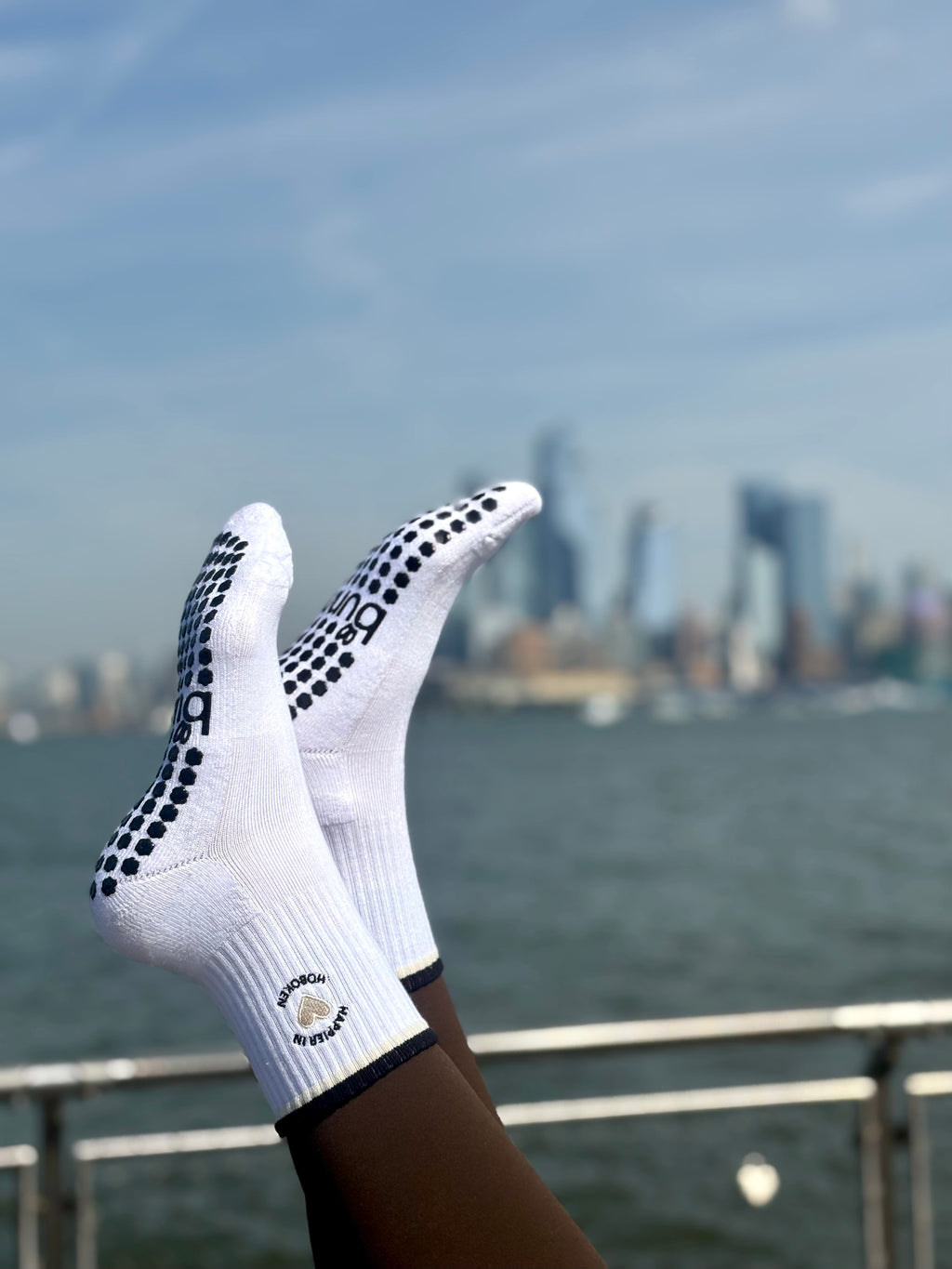 Happier in Hoboken Grip Socks