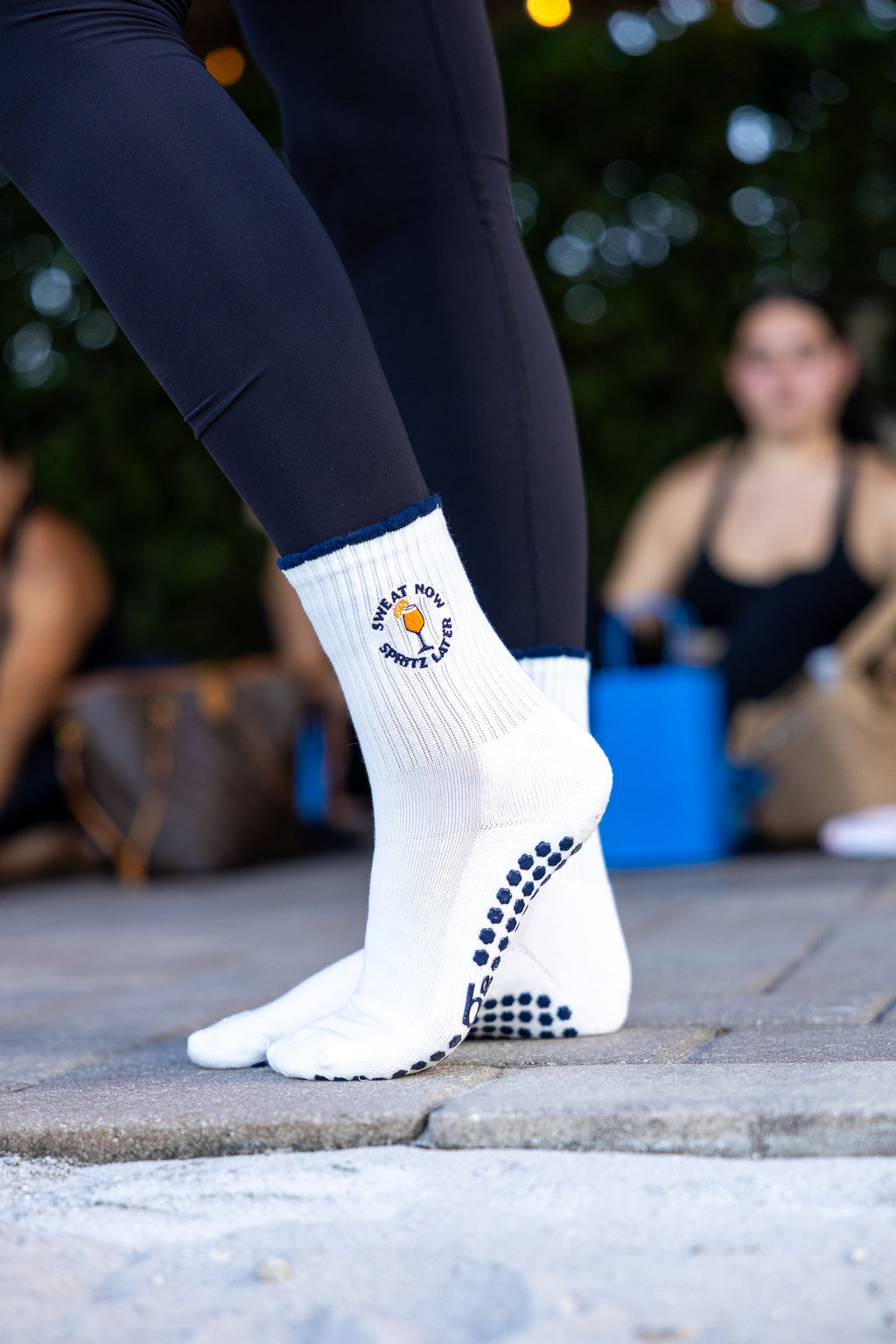 Sweat Now, Spritz Later Grip Socks