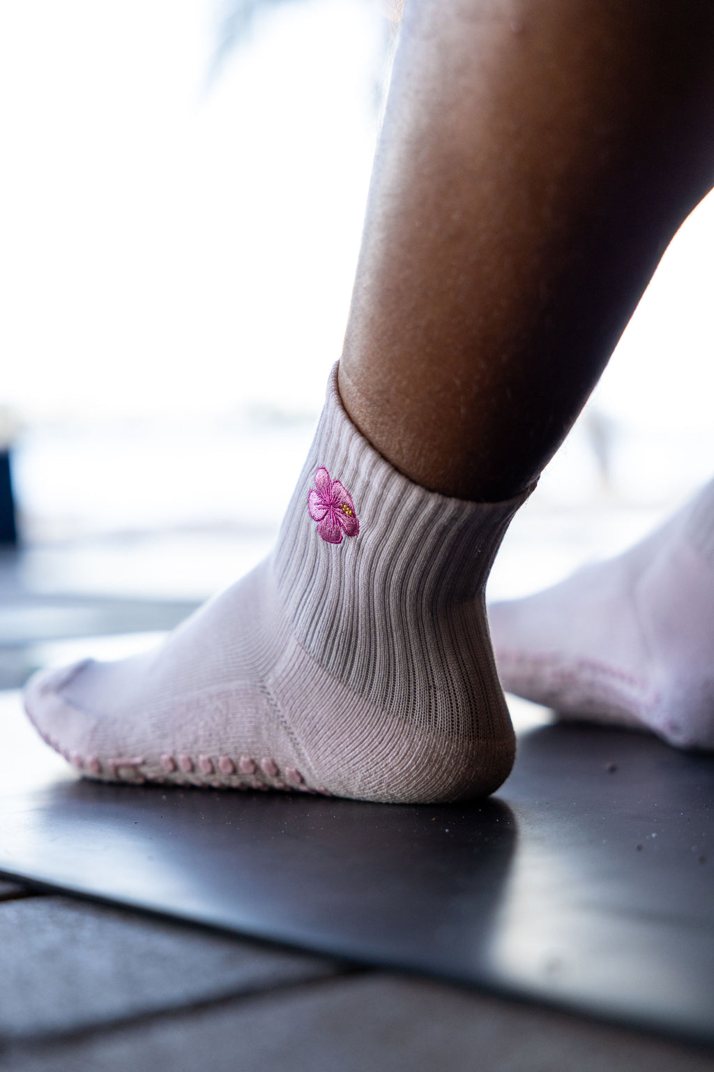 Hibiscus Flower Grip Socks