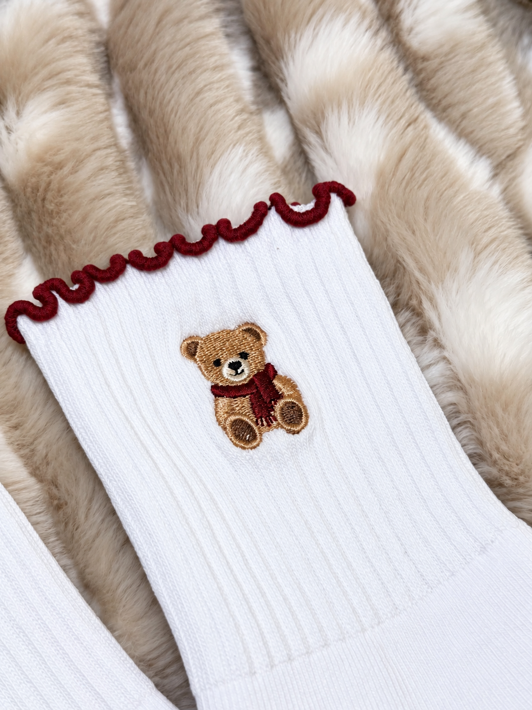 Cozy Teddy Bear Grip Socks
