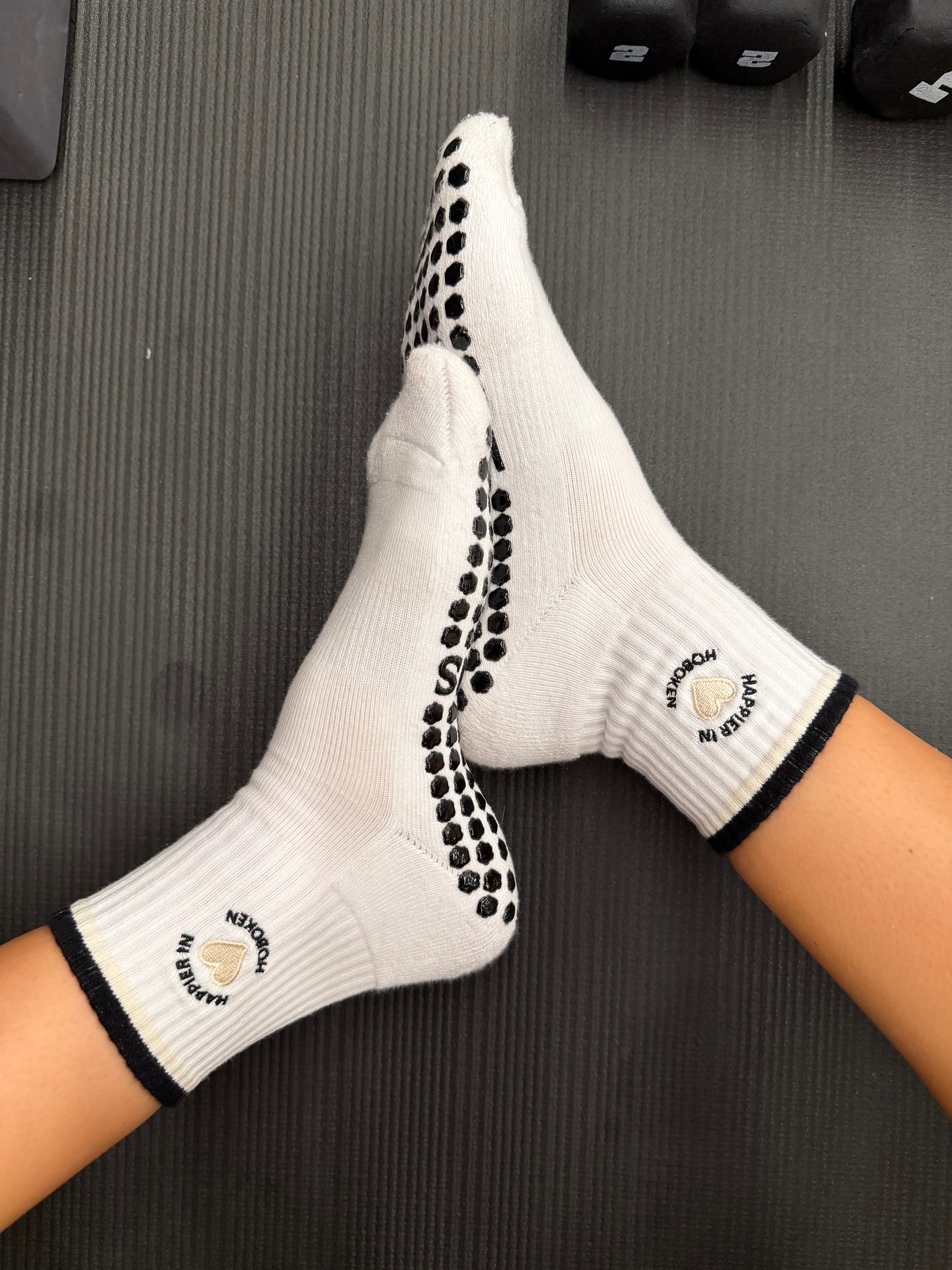 Happier in Hoboken Grip Socks