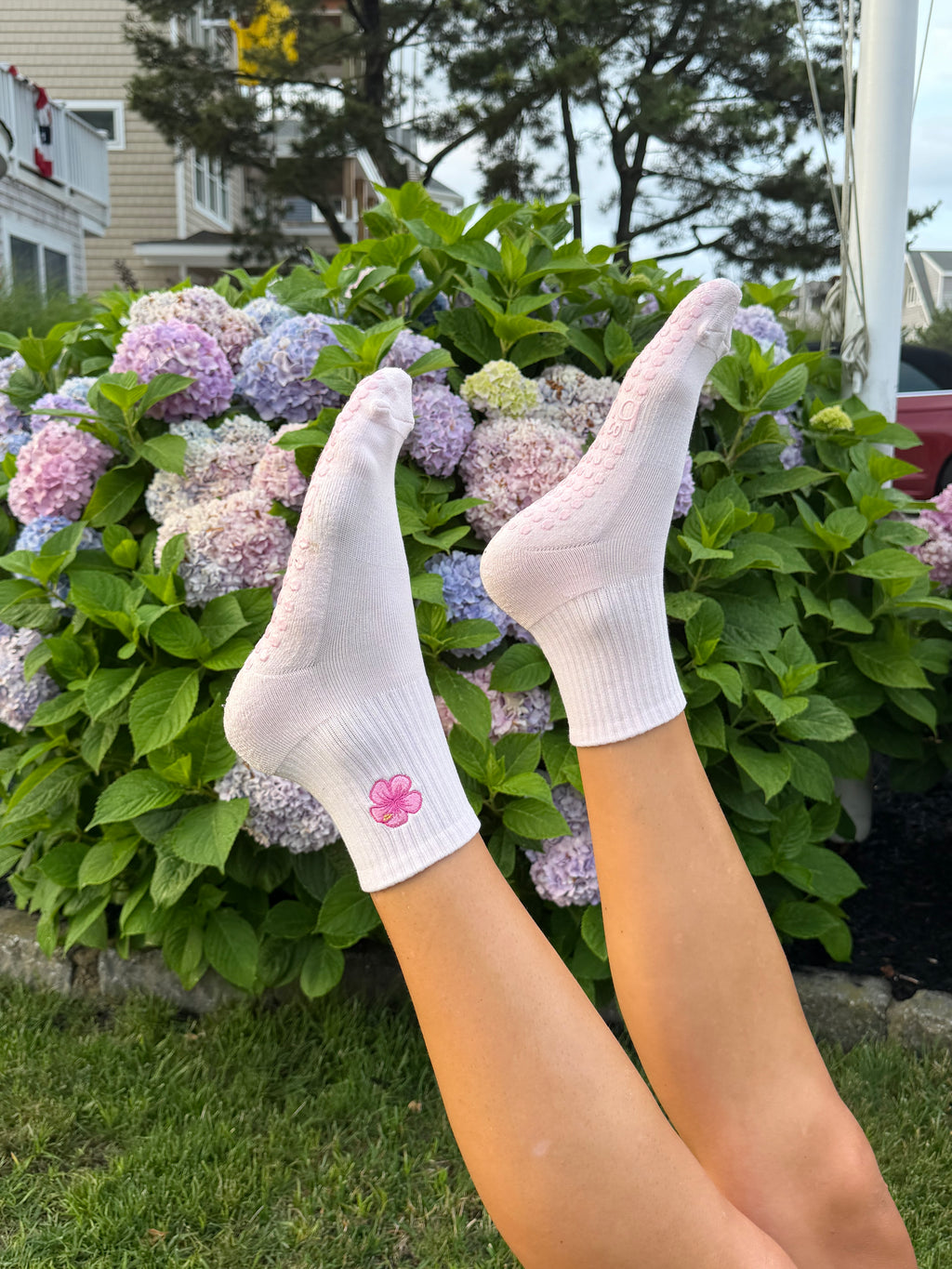 Hibiscus Flower Grip Socks