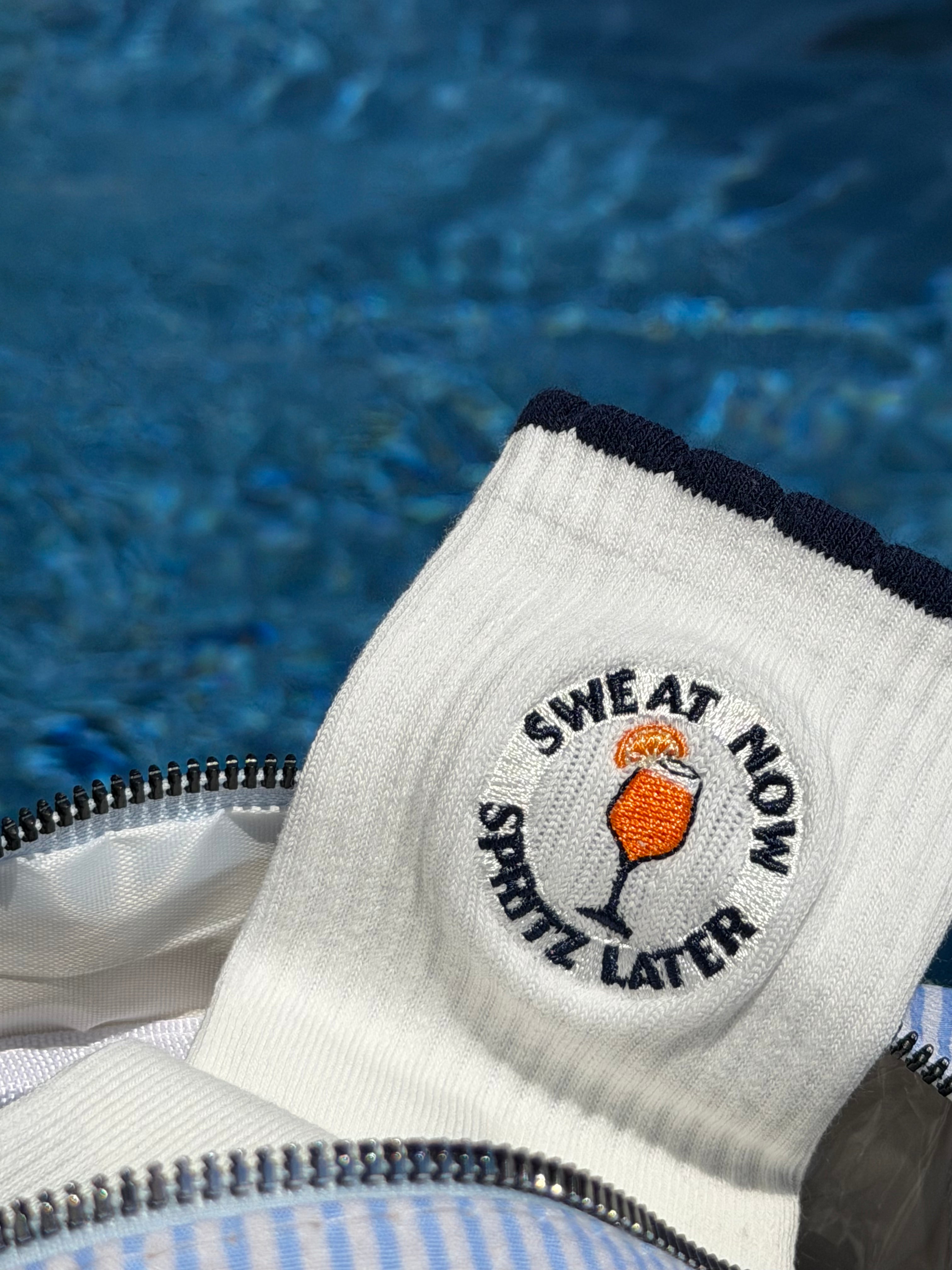 Sweat Now, Spritz Later Grip Socks